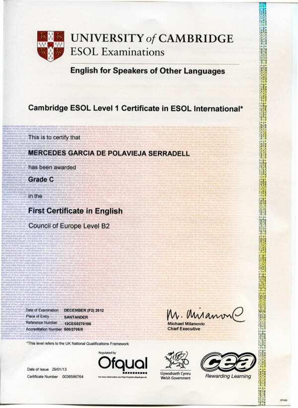 FCE là tên viết tắt của cụm từ First Certificate in English